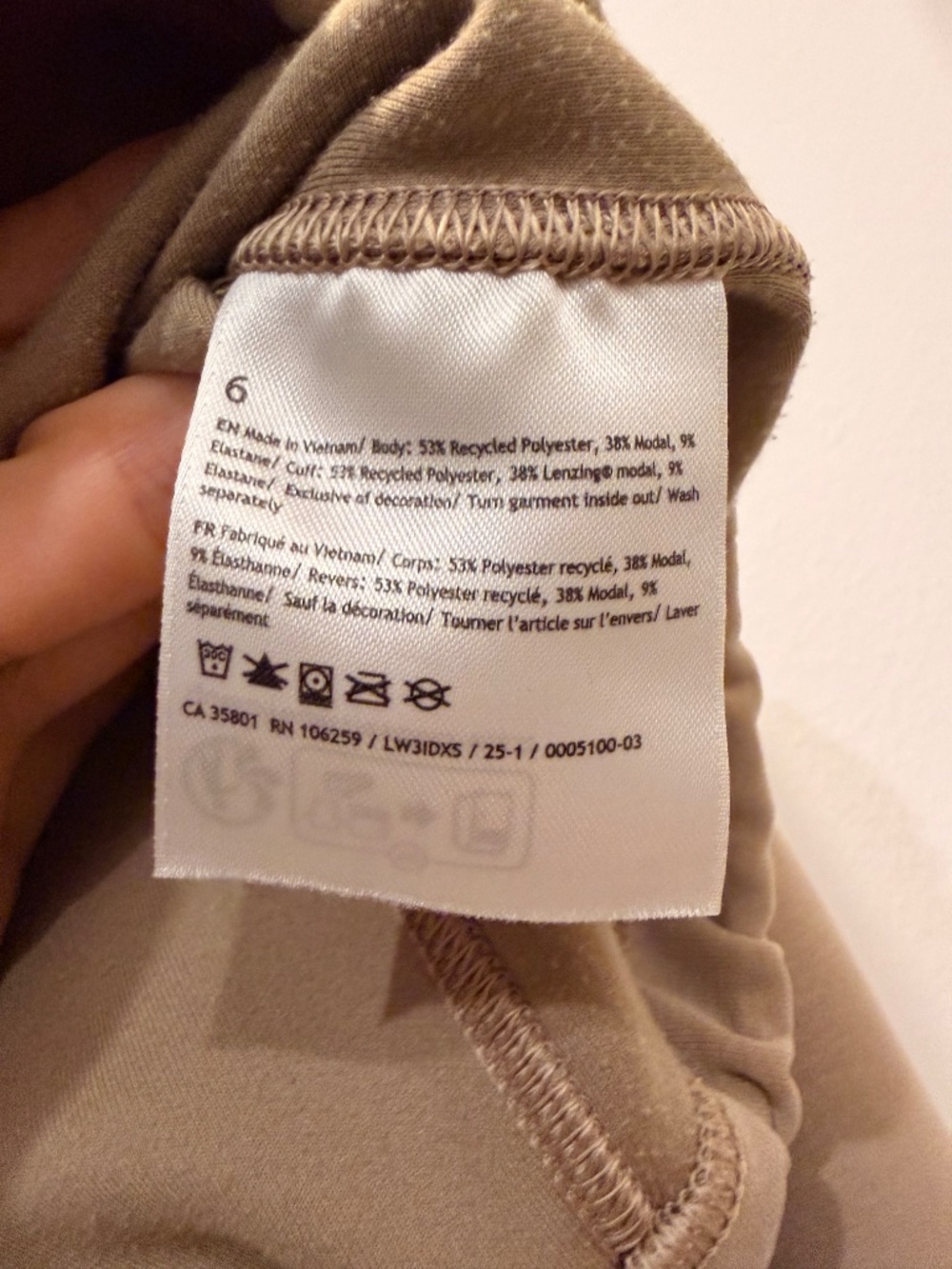 Lululemon brushed tan half zip sweatshirt - Picture 3 of 3